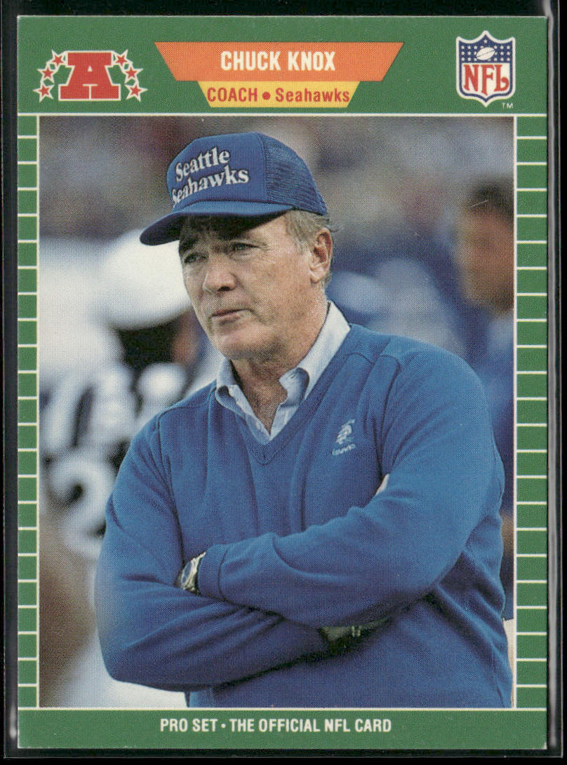 Chuck Knox 1989 Pro Set #408 Seattle Seahawks