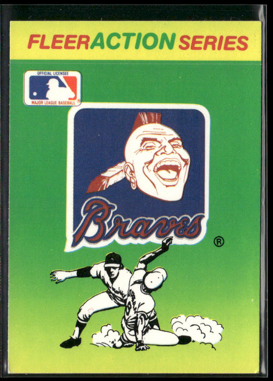 Atlanta Braves 1990 Fleer Action Series Team Stickers #NNO Atlanta Braves front