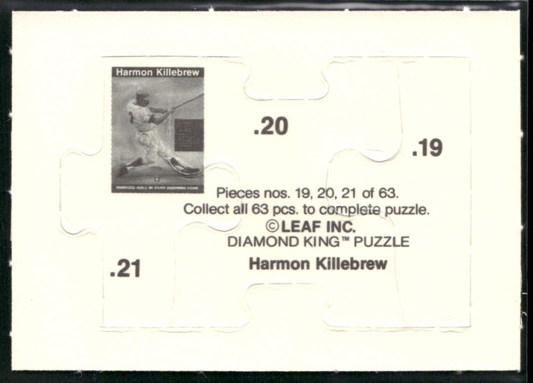 Harmon Killebrew 1991 Leaf Harmon Killebrew Puzzle #19-21 Minnesota Twins