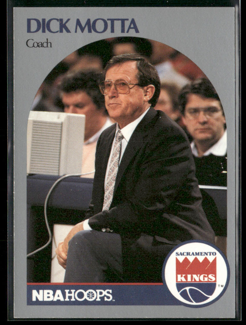 Dick Motta 1990-91 Hoops #327 RC Sacramento Kings