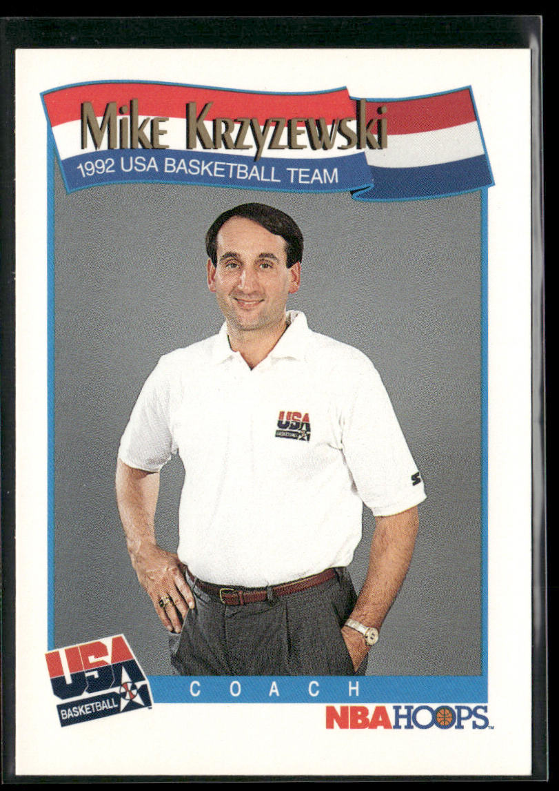 Mike Krzyzewski 1991-92 Hoops #588 RC USA