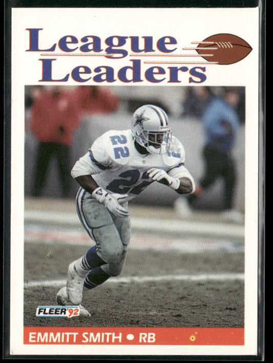 Emmitt Smith 1992 Fleer #453 Dallas Cowboys front