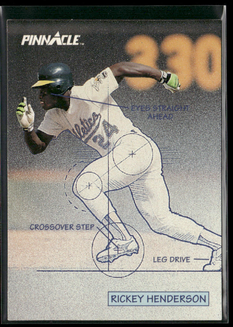 Rickey Henderson 1992 Pinnacle #614 Oakland Athletics