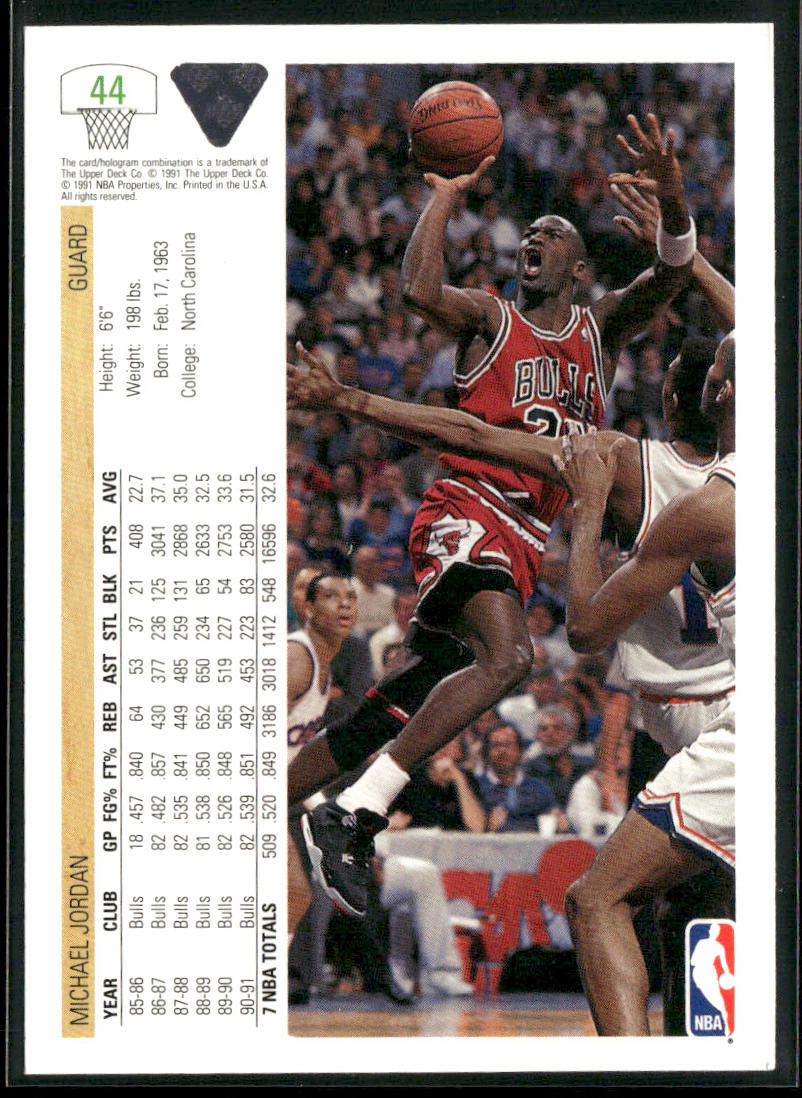 Michael Jordan 1991-92 Upper Deck #44 Chicago Bulls