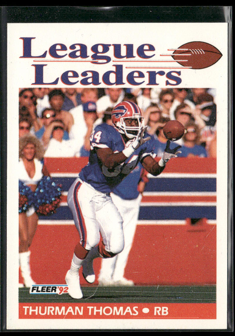 Thurman Thomas 1992 Fleer #452 Buffalo Bills