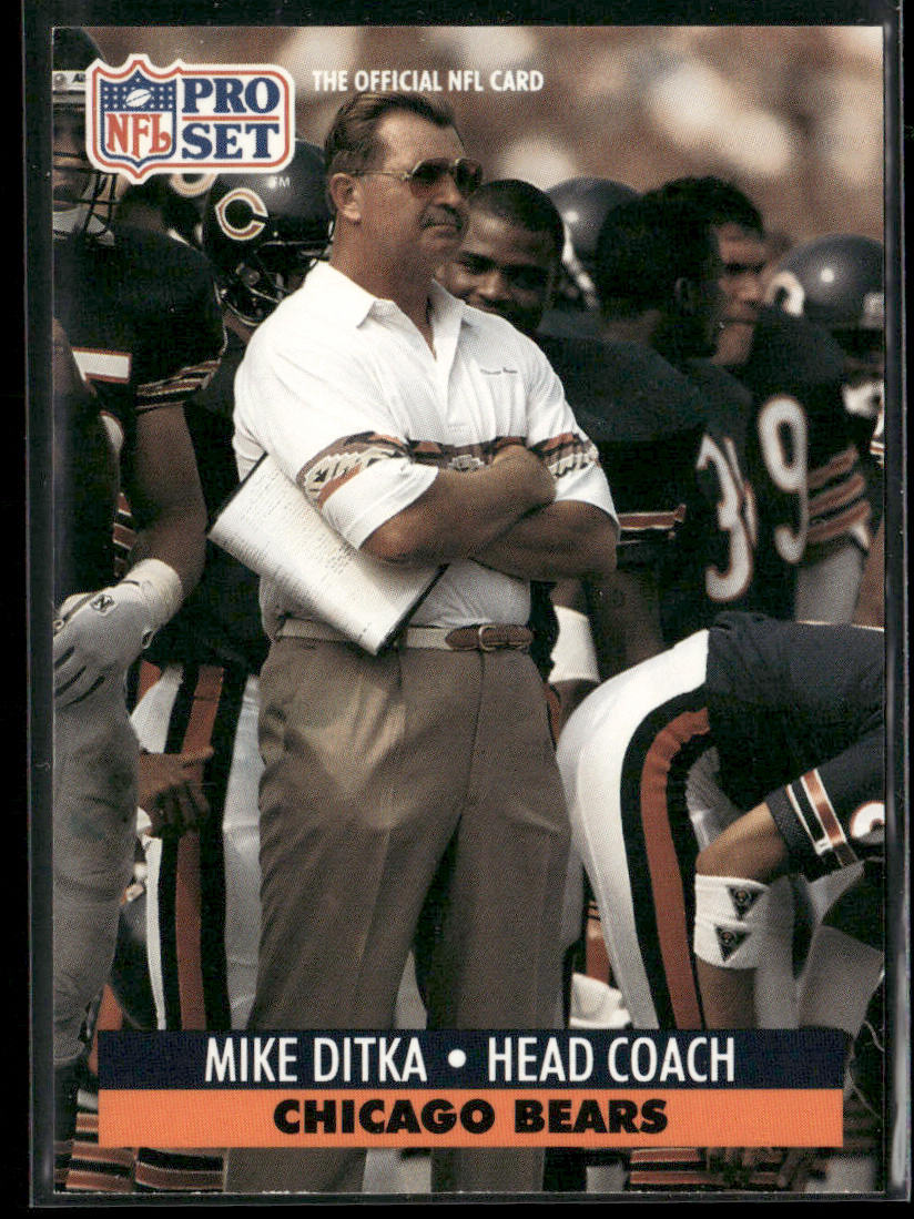Mike Ditka 1991 Pro Set #108 Chicago Bears front