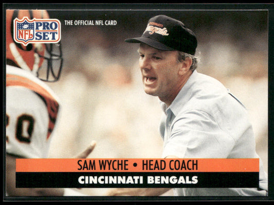 Sam Wyche 1991 Pro Set #117 Cincinnati Bengals front