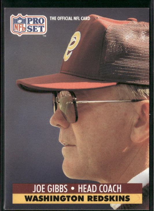 Joe Gibbs 1991 Pro Set #324 Washington Redskins front