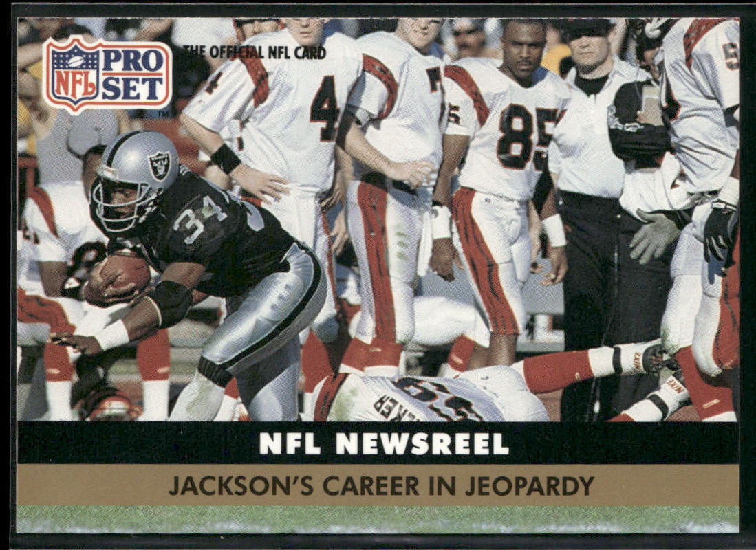 Jackson's Career in Jeopardy 1991 Pro Set #346 Los Angeles Raiders front