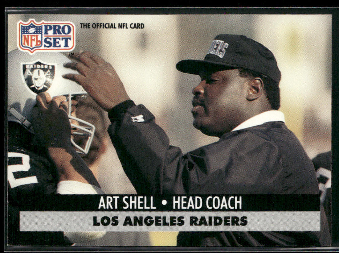 Art Shell 1991 Pro Set FACT Mobil #198 Los Angeles Raiders