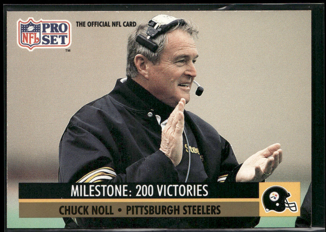 Chuck Noll 1991 Pro Set #23 Pittsburgh Steelers front