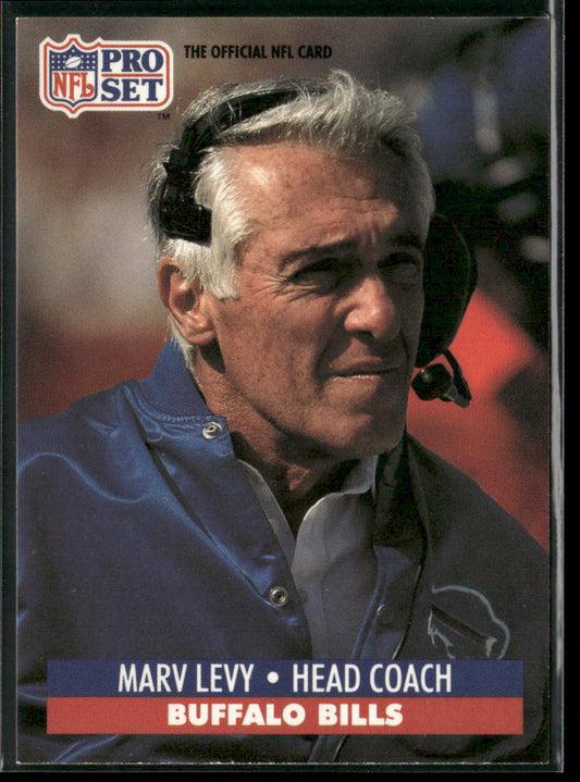 Marv Levy 1991 Pro Set #90 Buffalo Bills front