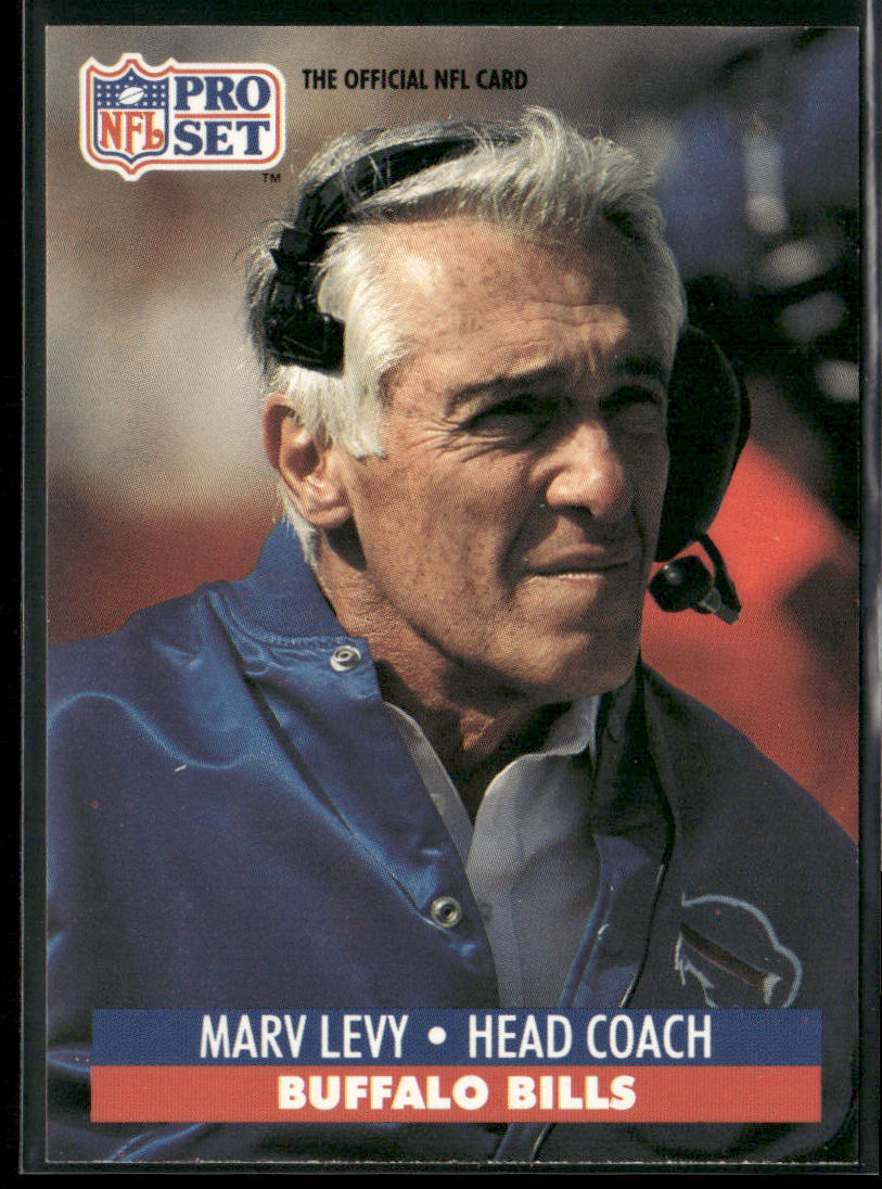 Marv Levy 1991 Pro Set #90 Buffalo Bills front