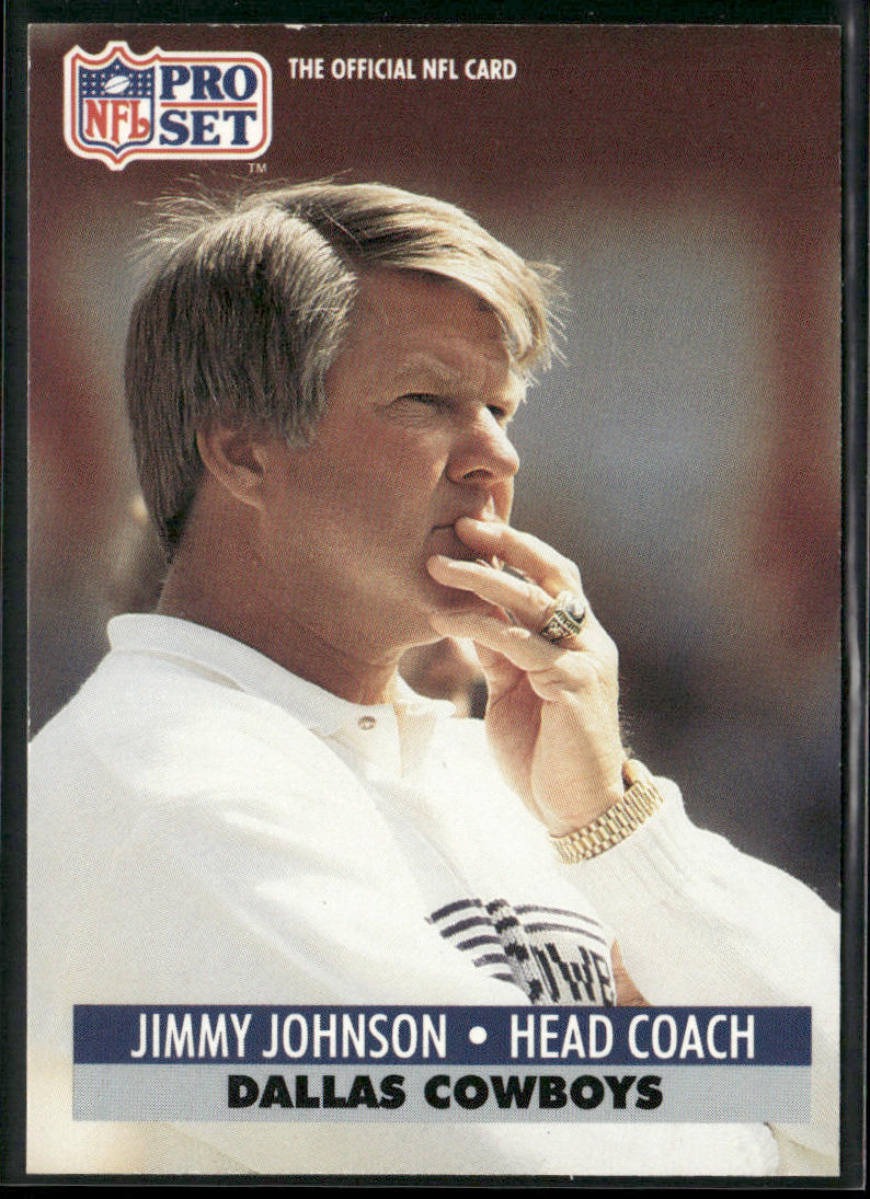 Jimmy Johnson 1991 Pro Set #135 Dallas Cowboys front