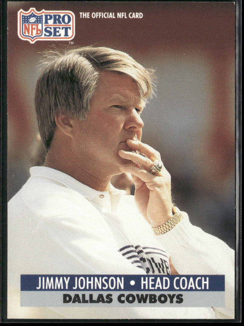 Jimmy Johnson 1991 Pro Set #135 Dallas Cowboys front