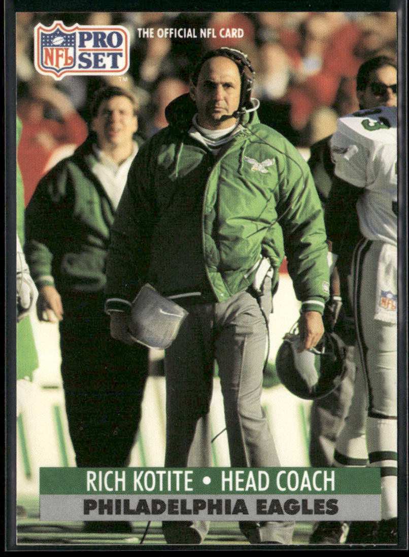 Rich Kotite 1991 Pro Set #261 Philadelphia Eagles front