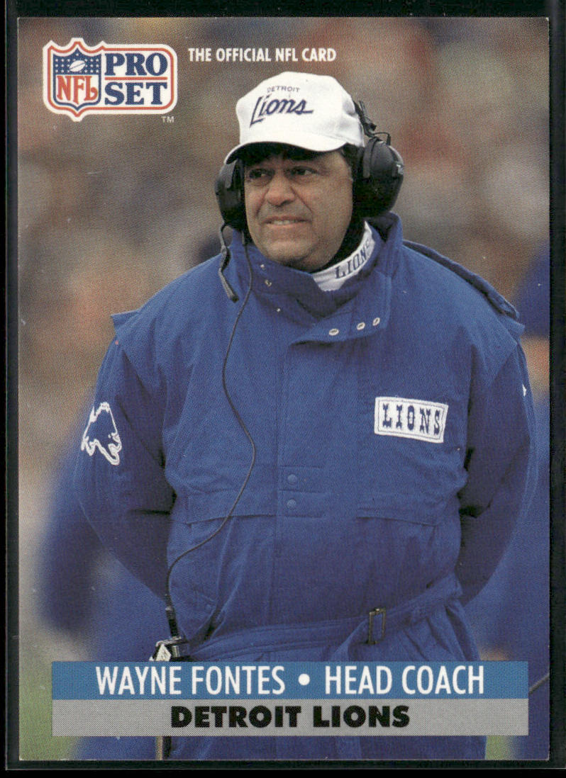 Wayne Fontes 1991 Pro Set #153 Detroit Lions front