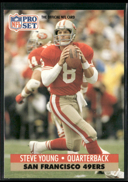 Steve Young 1991 Pro Set #296 San Francisco 49ers front