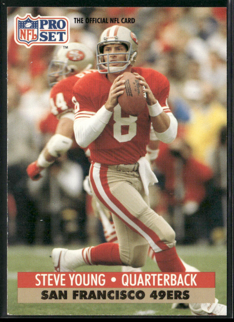 Steve Young 1991 Pro Set #296 San Francisco 49ers front