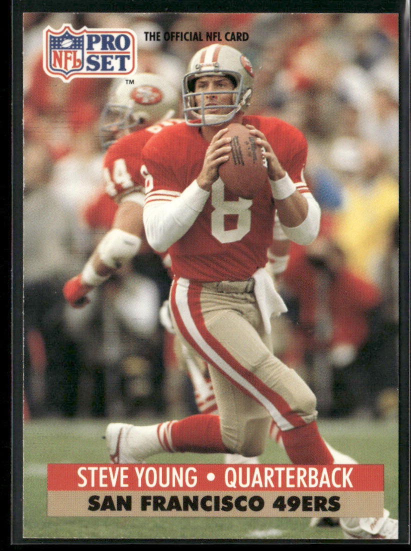 Steve Young 1991 Pro Set #296 San Francisco 49ers front