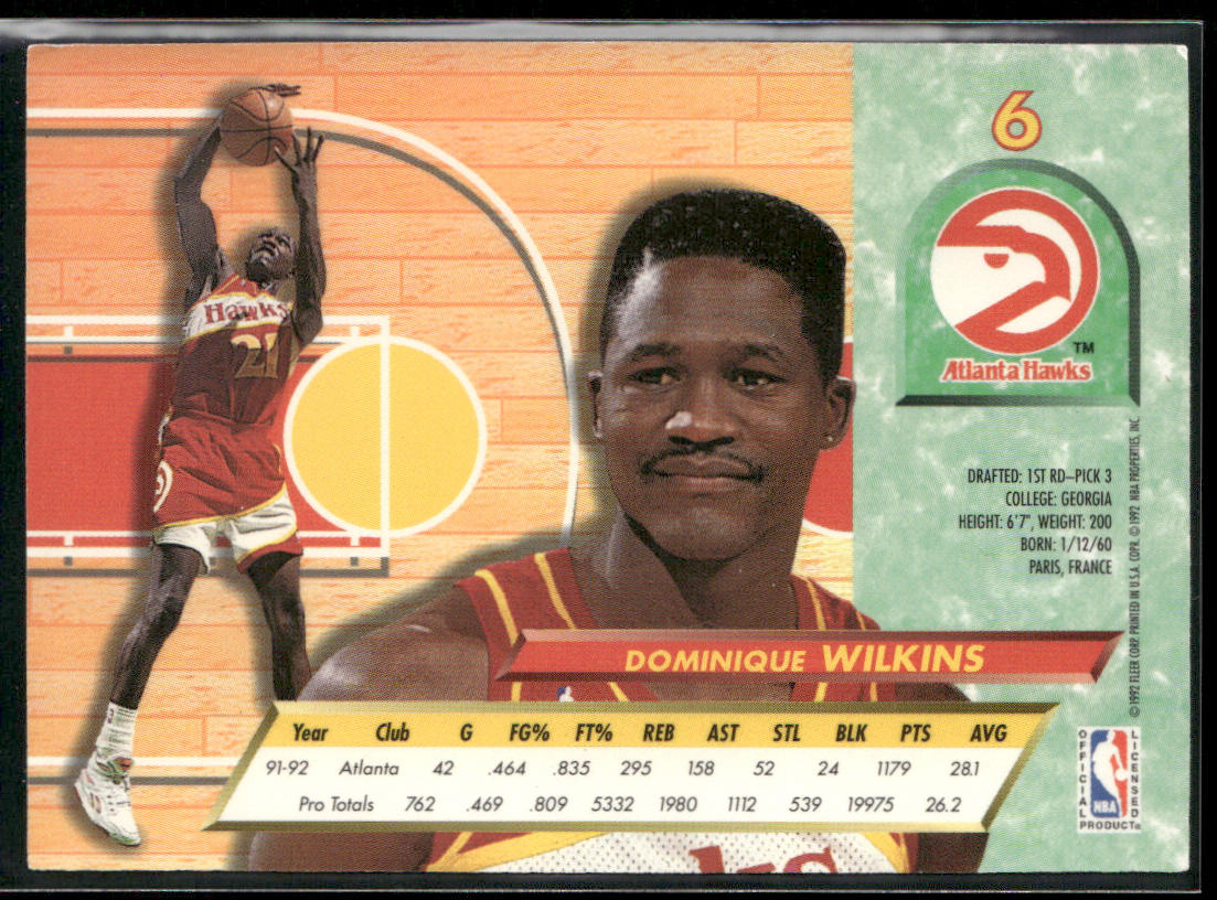 Dominique Wilkins 1992-93 Ultra #6 Atlanta Hawks