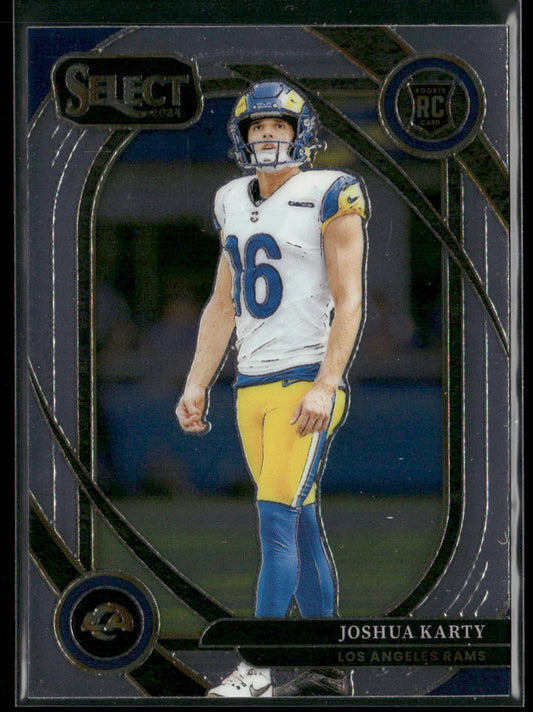Joshua Karty 2024 Panini Select #282 RC Los Angeles Rams