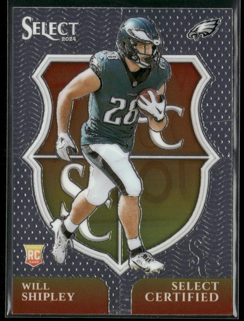 Will Shipley 2024 Panini Select Select Certified Rookies #20 Philadelphia Eagles