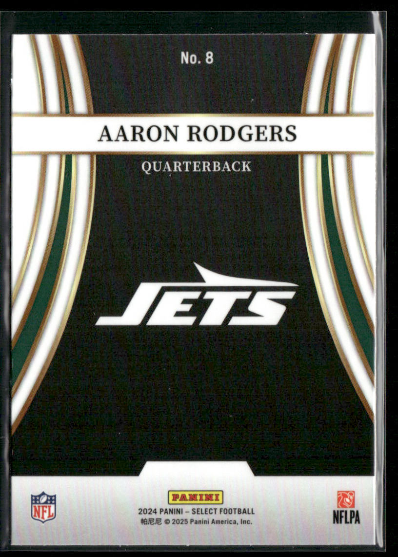 Aaron Rodgers 2024 Panini Select Turbocharged #8 New York Jets