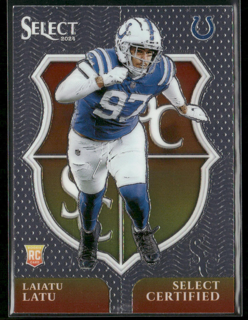 Laiatu Latu 2024 Panini Select Select Certified Rookies #15 Indianapolis Colts