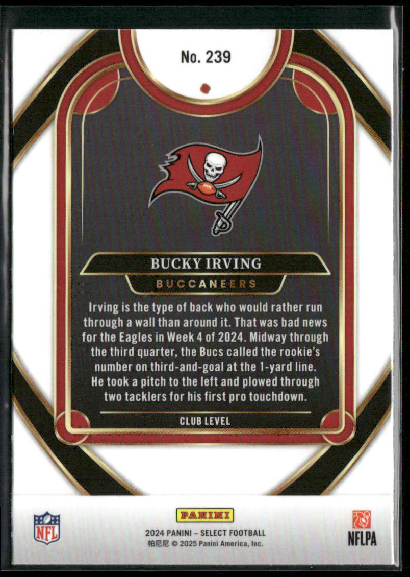Bucky Irving 2024 Panini Select #239 RC Tampa Bay Buccaneers
