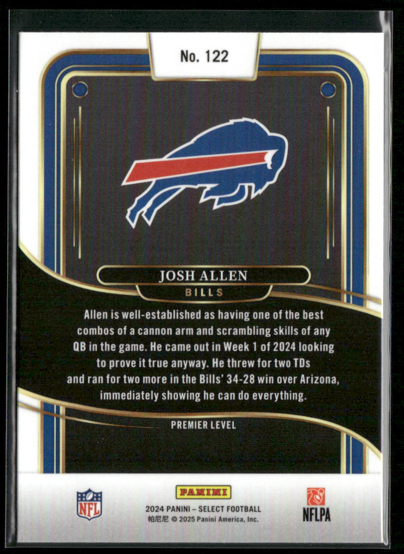 Josh Allen 2024 Panini Select #122 Buffalo Bills