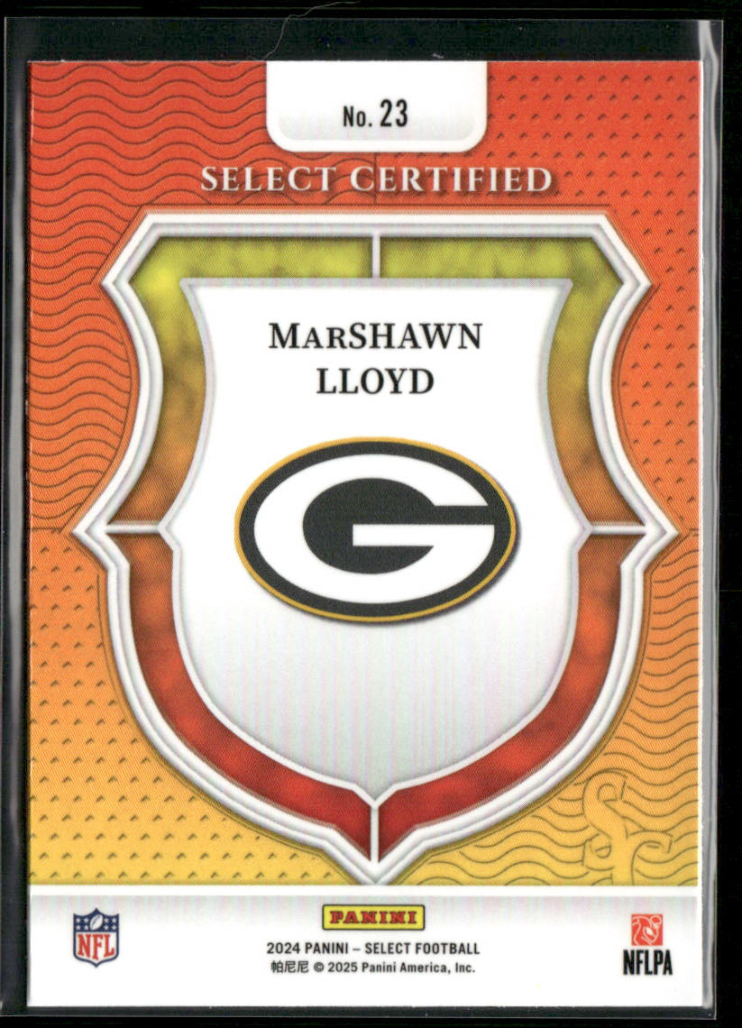 MarShawn Lloyd 2024 Panini Select Select Certified Rookies #23 Green Bay Packers