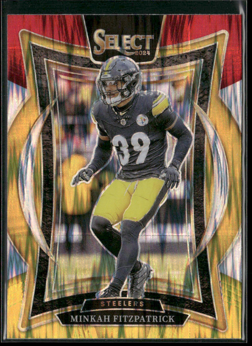 Minkah Fitzpatrick 2024 Panini Select Red & Yellow Prizm Shock #84 Steelers