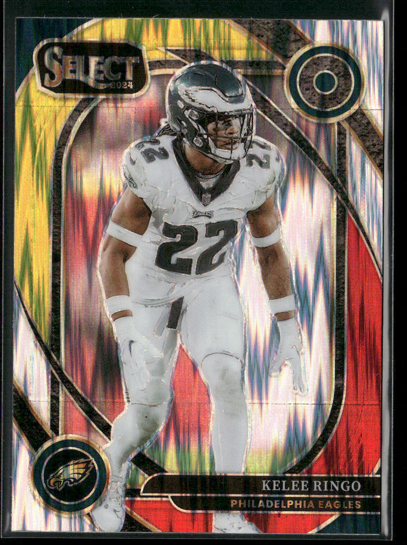 Kelee Ringo 2024 Panini Select Red & Yellow Prizm Shock #275 Philadelphia Eagles