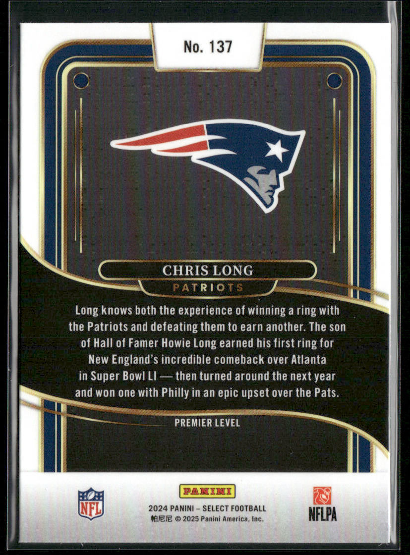 Chris Long 2024 Panini Select #137 New England Patriots