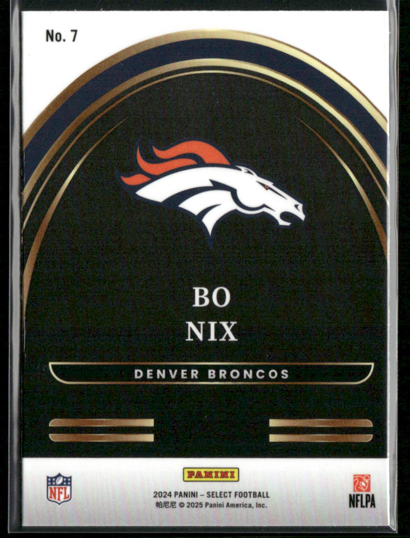 Bo Nix 2024 Panini Select Select Future #7 Denver Broncos