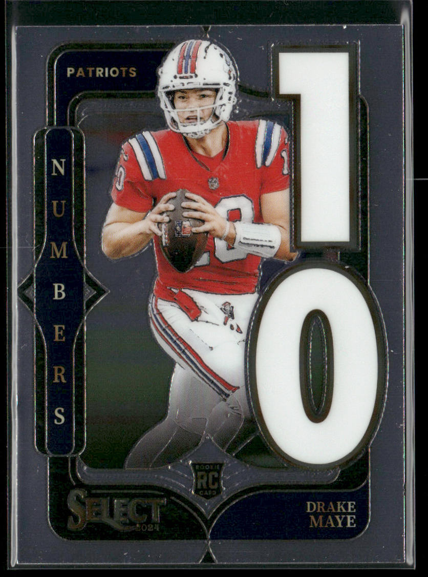 Drake Maye 2024 Panini Select Select Numbers #20 New England Patriots