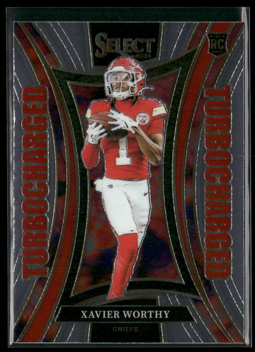 Xavier Worthy 2024 Panini Select Turbocharged #14 Kansas City Chiefs