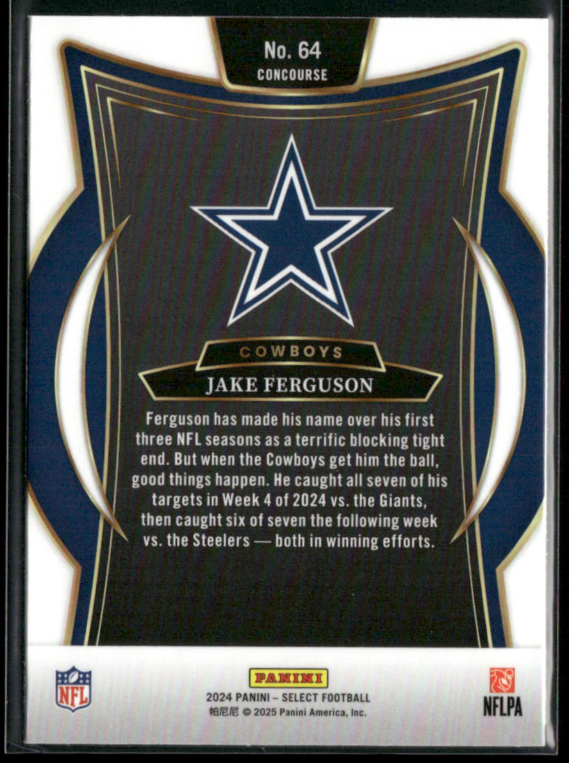 Jake Ferguson 2024 Panini Select #64 Dallas Cowboys