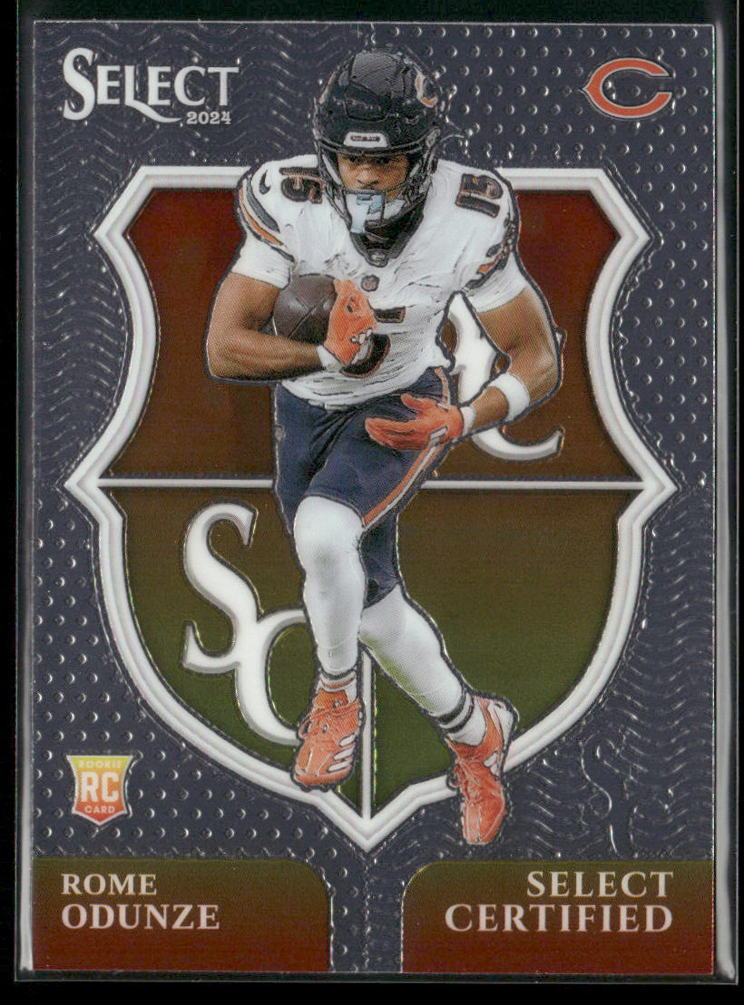 Rome Odunze 2024 Panini Select Select Certified Rookies #10 Chicago Bears