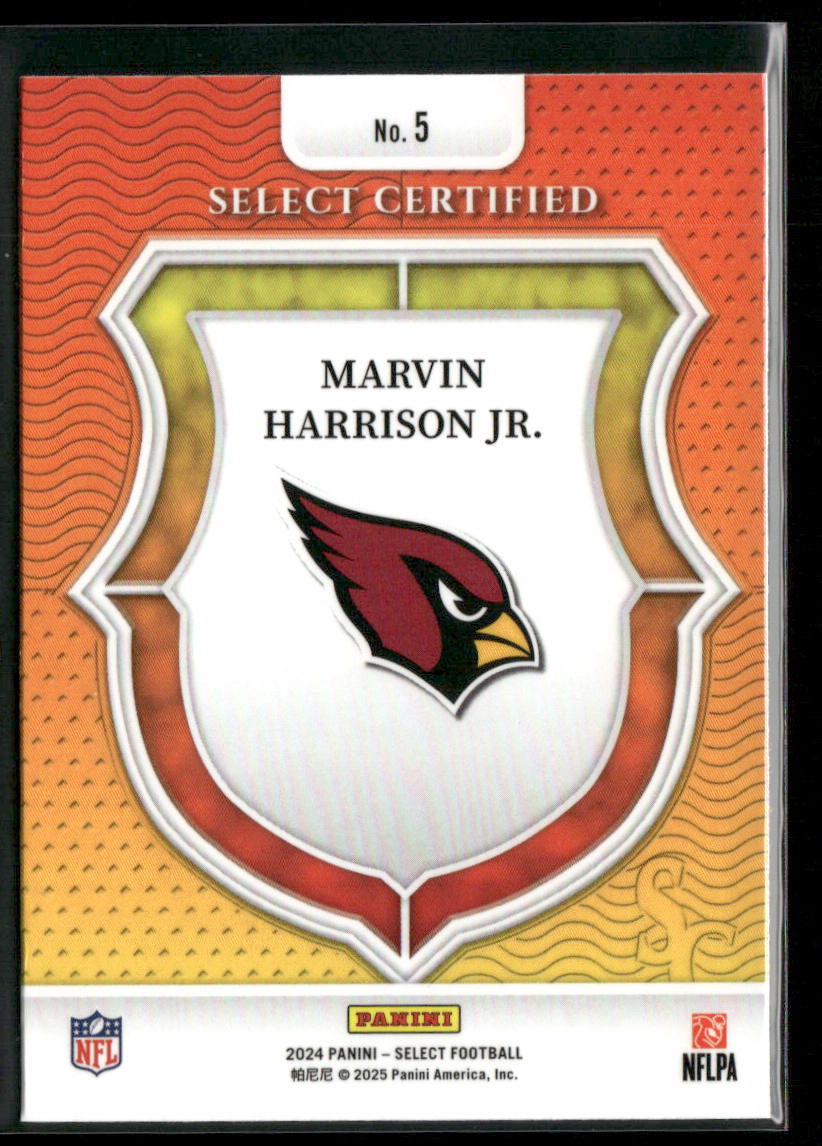 Marvin Harrison Jr. 2024 Panini Select Select Certified Rookies #5