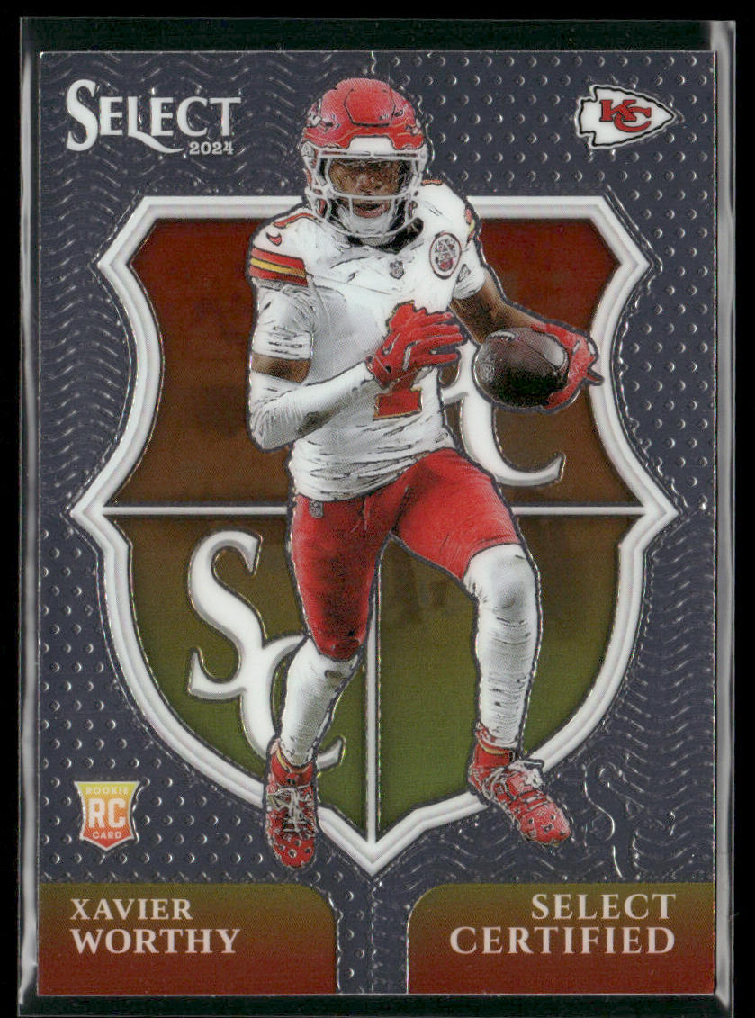 Xavier Worthy 2024 Panini Select Select Certified Rookies #8 Kansas City Chiefs