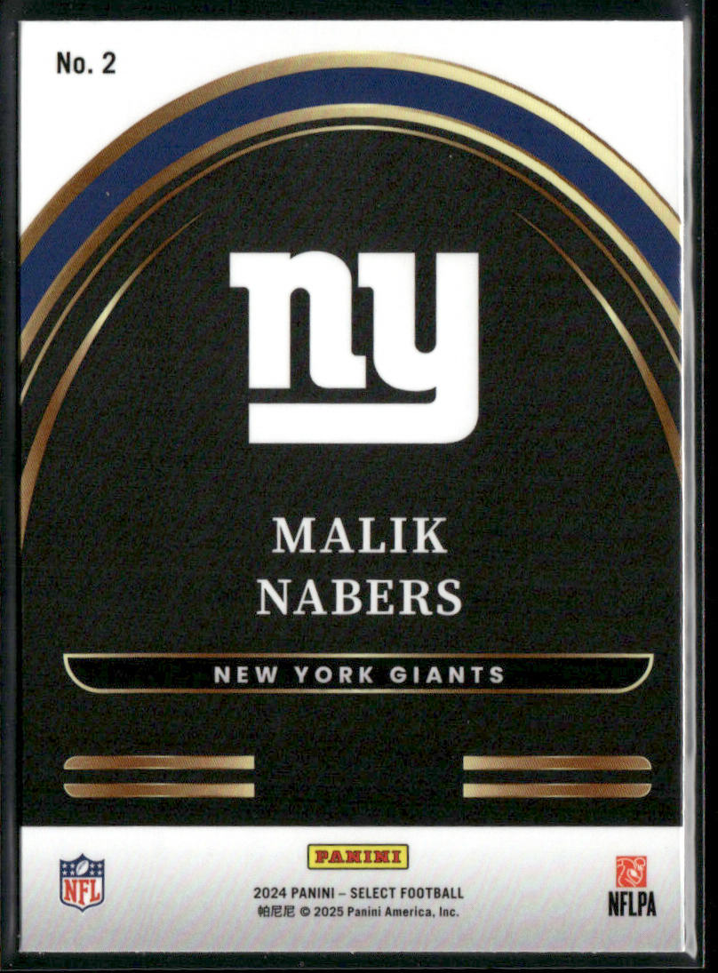 Malik Nabers 2024 Panini Select Select Future #2 New York Giants