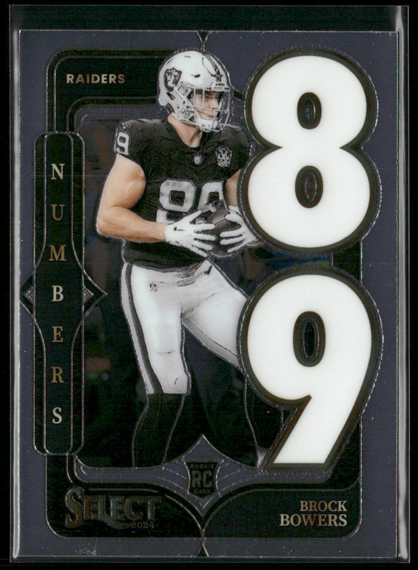 Brock Bowers 2024 Panini Select Select Numbers #12 Las Vegas Raiders