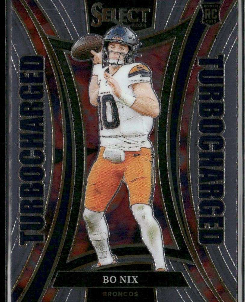 Bo Nix 2024 Panini Select Turbocharged #16 Denver Broncos
