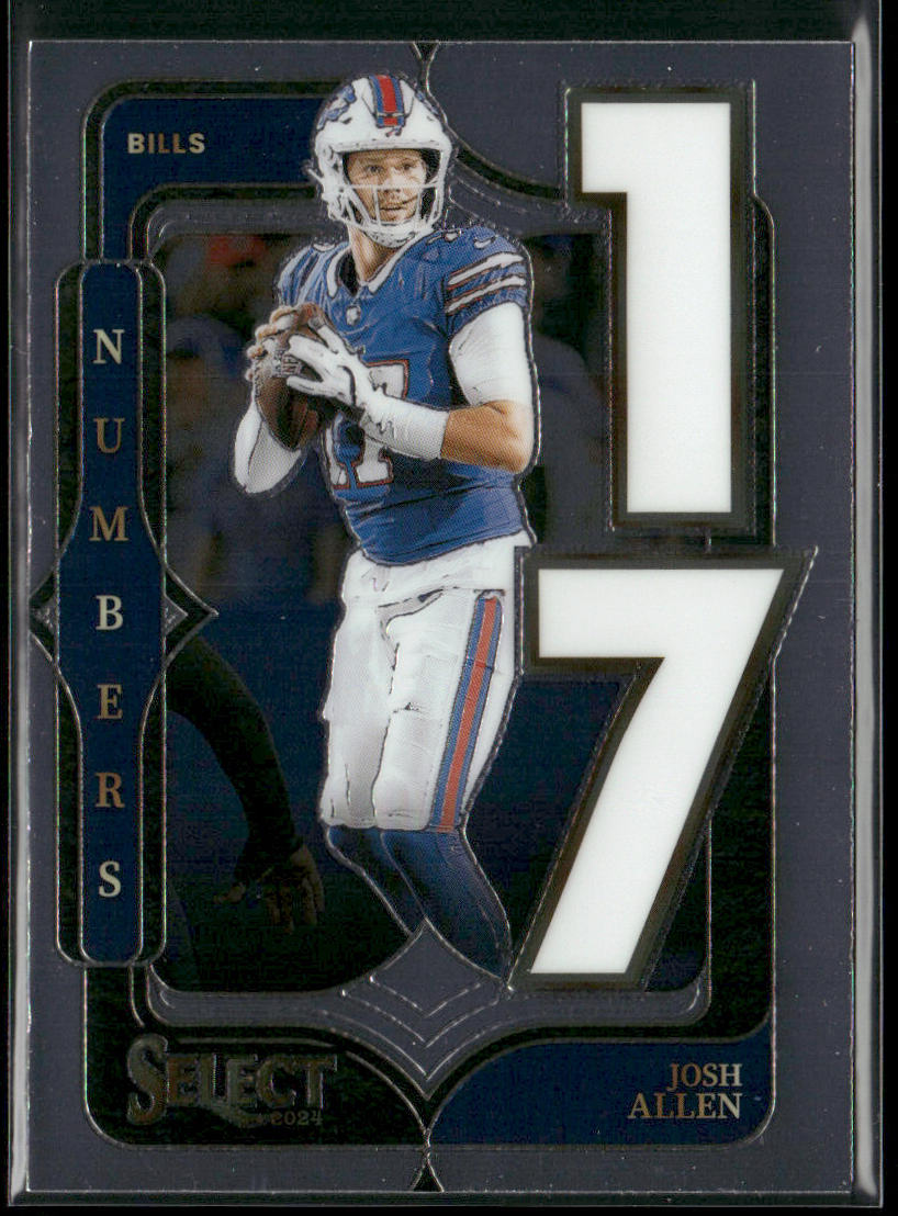 Josh Allen 2024 Panini Select Select Numbers #10 Buffalo Bills