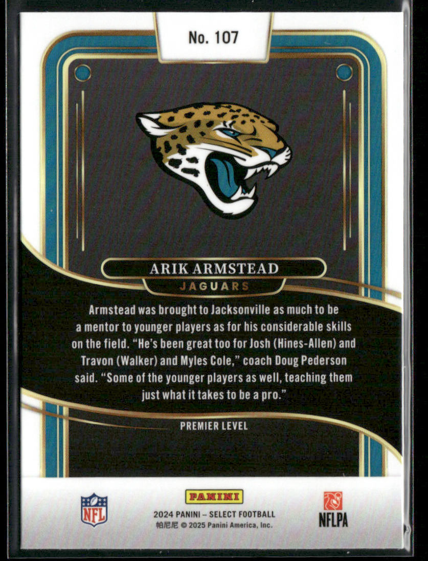 Arik Armstead 2024 Panini Select #107 Jacksonville Jaguars