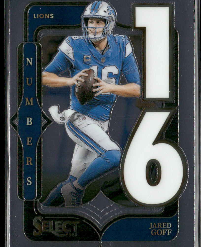Jared Goff 2024 Panini Select Select Numbers #7 Detroit Lions