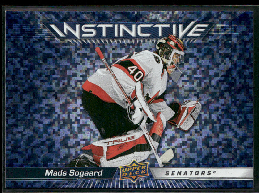 Mads Sogaard 2023-24 Upper Deck Instinctive Sparkle #IN-29 Ottawa Senators