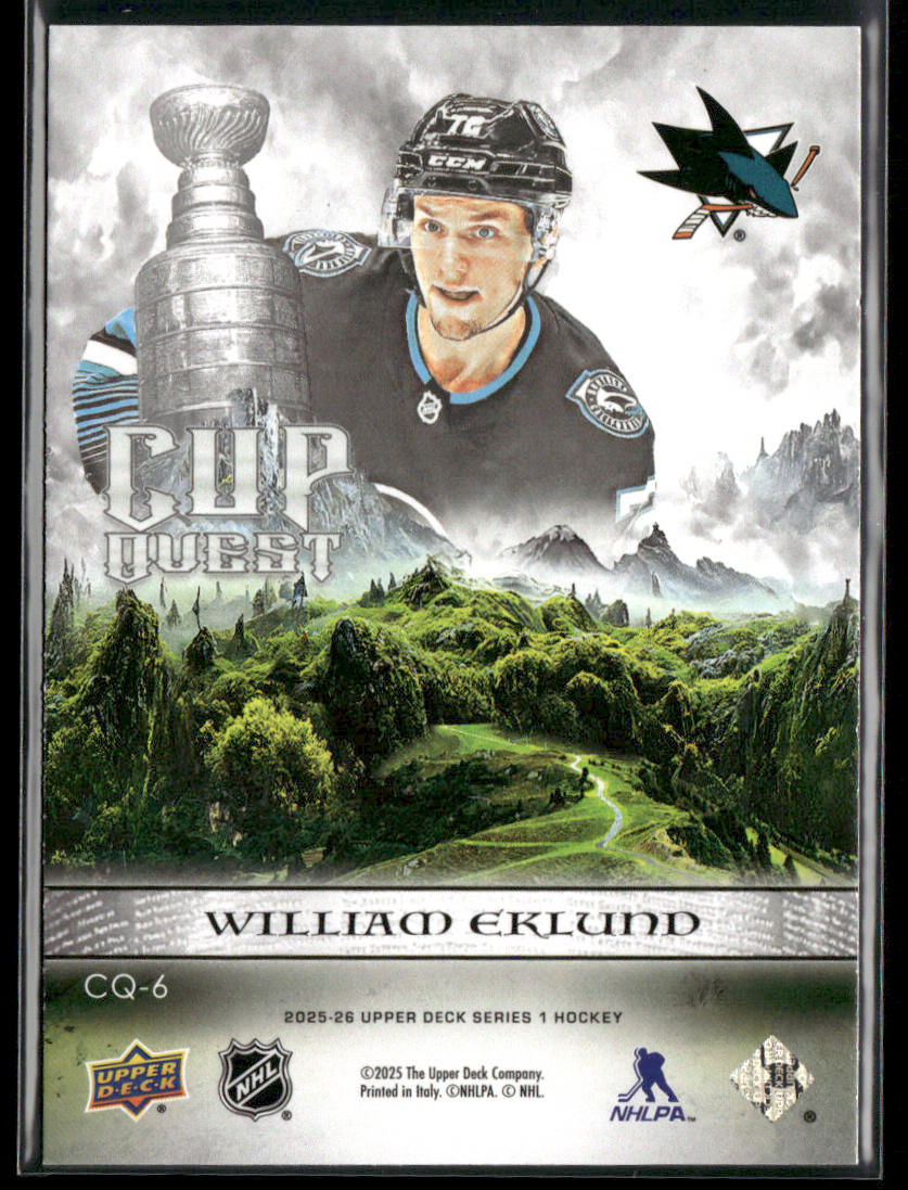 William Eklund 2025-26 Upper Deck Cup Quest #CQ-6 San Jose Sharks